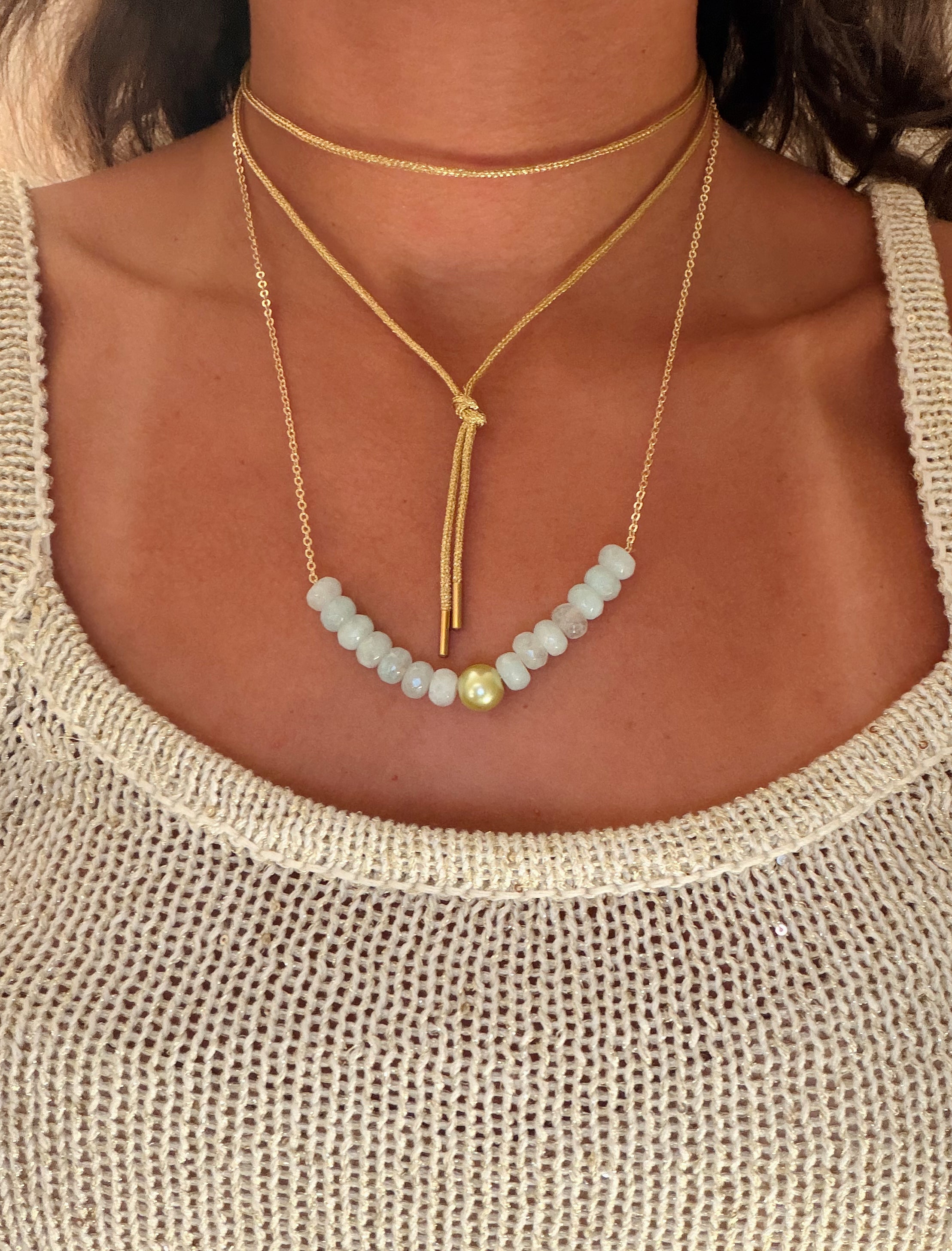 Olivia Cord Necklace - Silver